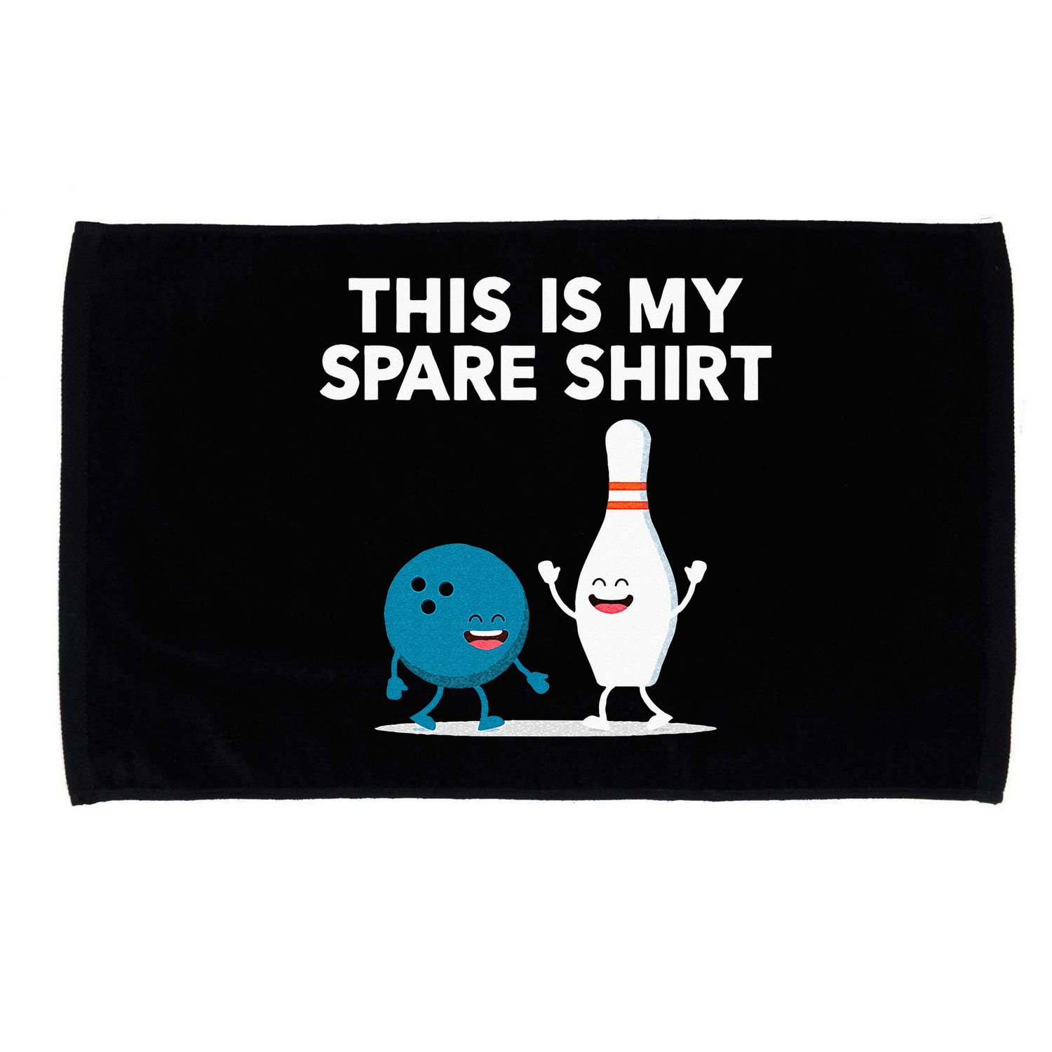 Funny Bowling Tee For Men Women & Spare Microfiber Hand Towel