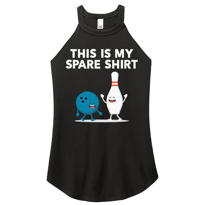Funny Bowling Tee For Men Women & Spare Women's Perfect Tri Rocker Tank