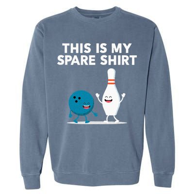 Funny Bowling Tee For Men Women & Spare Garment-Dyed Sweatshirt
