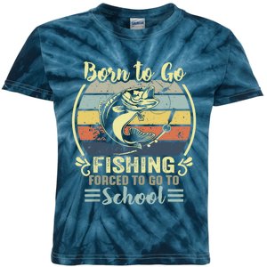 Funny Born To Go Fishing Bass Fish Fisherman Kids Tie-Dye T-Shirt