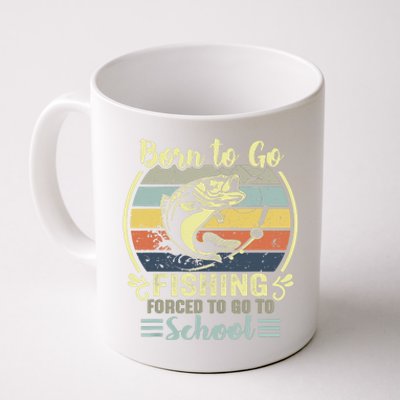 Funny Born To Go Fishing Bass Fish Fisherman Coffee Mug