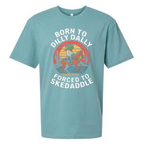 Frog Born To Dilly Dally Forced To Skedaddle Cow Sueded Cloud Jersey T-Shirt