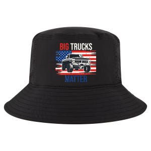 Funny Big Trucks Matter Love Lifted Truck American Flag Cool Comfort Performance Bucket Hat