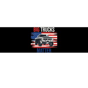 Funny Big Trucks Matter Love Lifted Truck American Flag Bumper Sticker