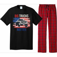 Funny Big Trucks Matter Love Lifted Truck American Flag Pajama Set