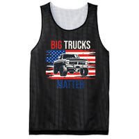 Funny Big Trucks Matter Love Lifted Truck American Flag Mesh Reversible Basketball Jersey Tank