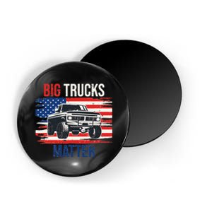 Funny Big Trucks Matter Love Lifted Truck American Flag Magnet