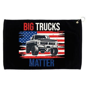 Funny Big Trucks Matter Love Lifted Truck American Flag Grommeted Golf Towel