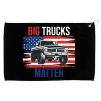 Funny Big Trucks Matter Love Lifted Truck American Flag Grommeted Golf Towel