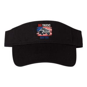 Funny Big Trucks Matter Love Lifted Truck American Flag Valucap Bio-Washed Visor