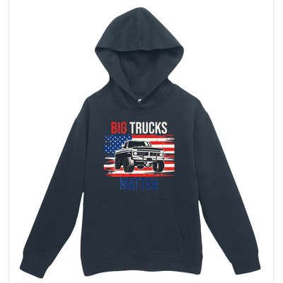 Funny Big Trucks Matter Love Lifted Truck American Flag Urban Pullover Hoodie