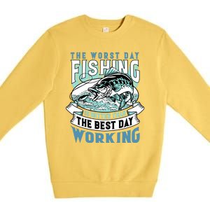 Fishing Better Than Working Premium Crewneck Sweatshirt