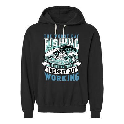 Fishing Better Than Working Garment-Dyed Fleece Hoodie