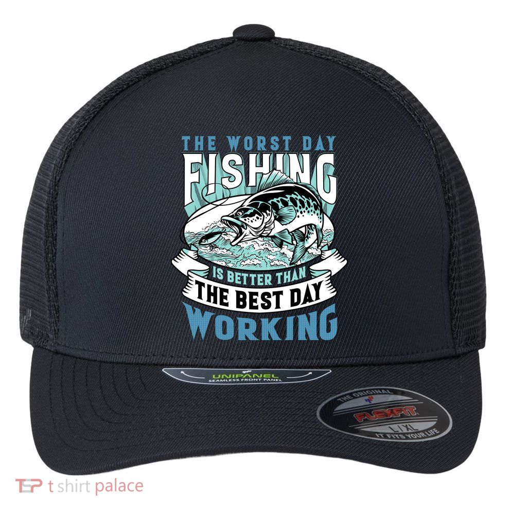 Fishing Better Than Working Flexfit Unipanel Trucker Cap