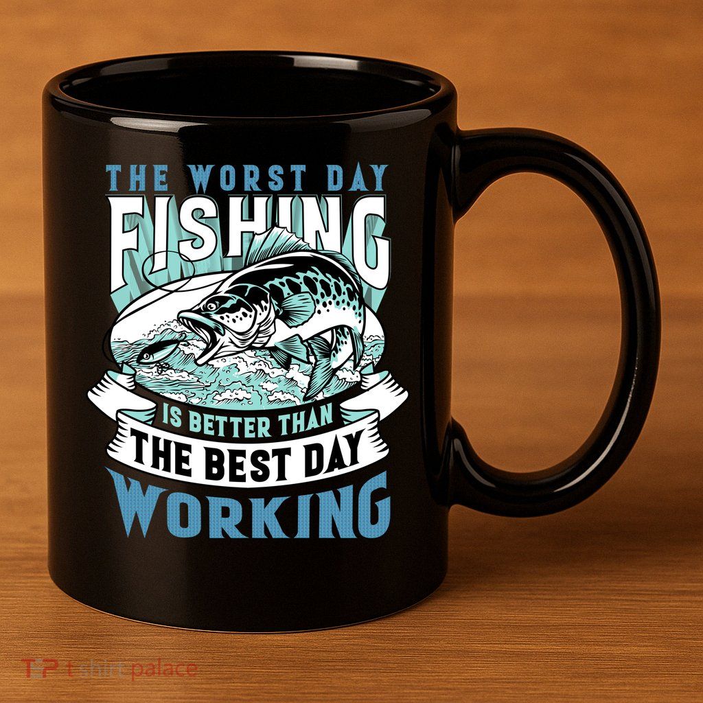 Fishing Better Than Working 11oz C Handle Ceramic Mug