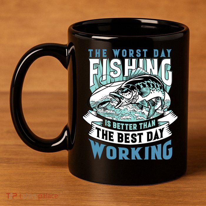 Fishing Better Than Working 11oz C Handle Ceramic Mug