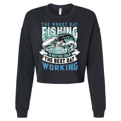 Fishing Better Than Working Cropped Pullover Crew