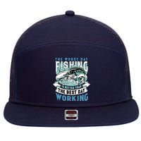 Fishing Better Than Working 7 Panel Mesh Trucker Snapback Hat