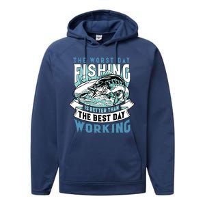 Fishing Better Than Working Performance Fleece Hoodie