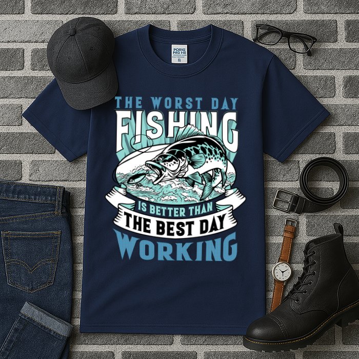Fishing Better Than Working Tall T-Shirt