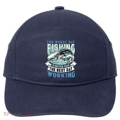 Fishing Better Than Working 7-Panel Snapback Hat