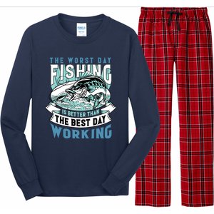 Fishing Better Than Working Long Sleeve Pajama Set