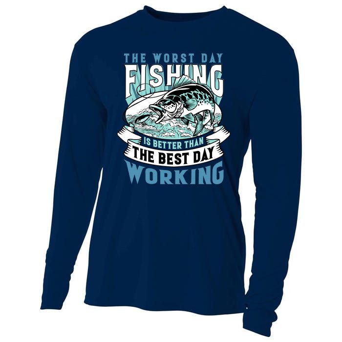 Fishing Better Than Working Cooling Performance Long Sleeve Crew