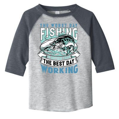 Fishing Better Than Working Toddler Fine Jersey T-Shirt