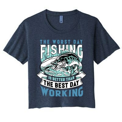 Fishing Better Than Working Crop Top