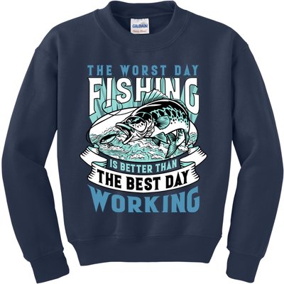 Fishing Better Than Working Kids Sweatshirt