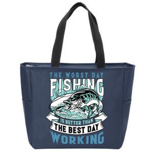 Fishing Better Than Working Zip Tote Bag