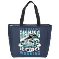 Fishing Better Than Working Zip Tote Bag