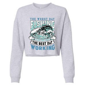 Fishing Better Than Working Cropped Pullover Crew