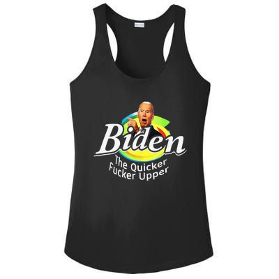 Funny Biden The Quicker F'er Upper Ladies PosiCharge Competitor Racerback Tank