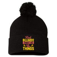 First Billiards Then I Do Thing Billiards Dad Gift For Father's Day Pom Pom 12in Knit Beanie