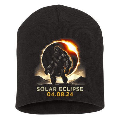 Funny Bigfoot Total Solar Eclipse 4.08.2024 Apparel Short Acrylic Beanie