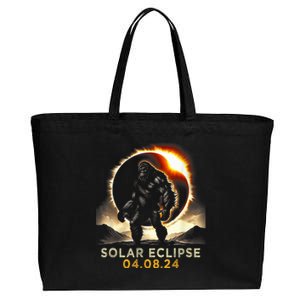 Funny Bigfoot Total Solar Eclipse 4.08.2024 Apparel Cotton Canvas Jumbo Tote