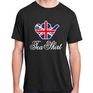 Funny British Tea Gift Uk Teapot Union Jack Flag Tea Pun Gift Adult ChromaSoft Performance T-Shirt