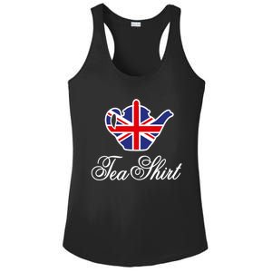 Funny British Tea Gift Uk Teapot Union Jack Flag Tea Pun Gift Ladies PosiCharge Competitor Racerback Tank