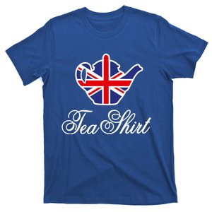 Funny British Tea Gift Uk Teapot Union Jack Flag Tea Pun Gift T-Shirt