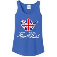 Funny British Tea Gift Uk Teapot Union Jack Flag Tea Pun Gift Ladies Essential Tank