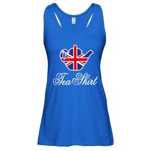 Funny British Tea Gift Uk Teapot Union Jack Flag Tea Pun Gift Ladies Essential Flowy Tank