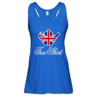 Funny British Tea Gift Uk Teapot Union Jack Flag Tea Pun Gift Ladies Essential Flowy Tank