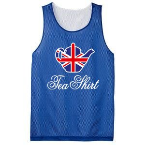 Funny British Tea Gift Uk Teapot Union Jack Flag Tea Pun Gift Mesh Reversible Basketball Jersey Tank