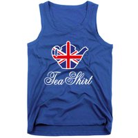 Funny British Tea Gift Uk Teapot Union Jack Flag Tea Pun Gift Tank Top