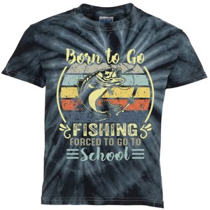 Funny Born To Go Fishing Bass Fish Fisherman Kids Tie-Dye T-Shirt