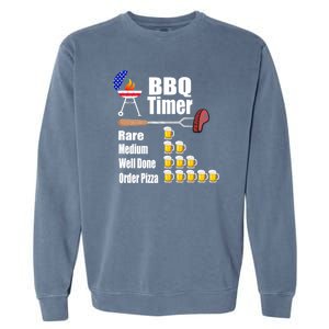 Funny Bbq Timer Barbecue Grill Grilling Gift Garment-Dyed Sweatshirt