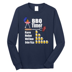 Funny Bbq Timer Barbecue Grill Grilling Gift Long Sleeve Shirt