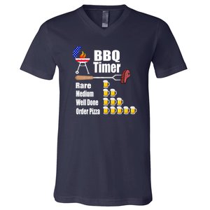 Funny Bbq Timer Barbecue Grill Grilling Gift V-Neck T-Shirt