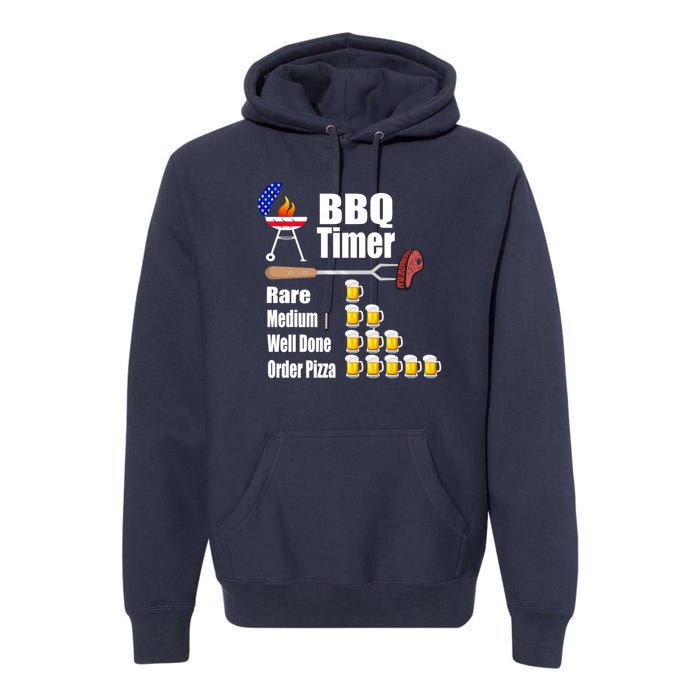 Funny Bbq Timer Barbecue Grill Grilling Gift Premium Hoodie